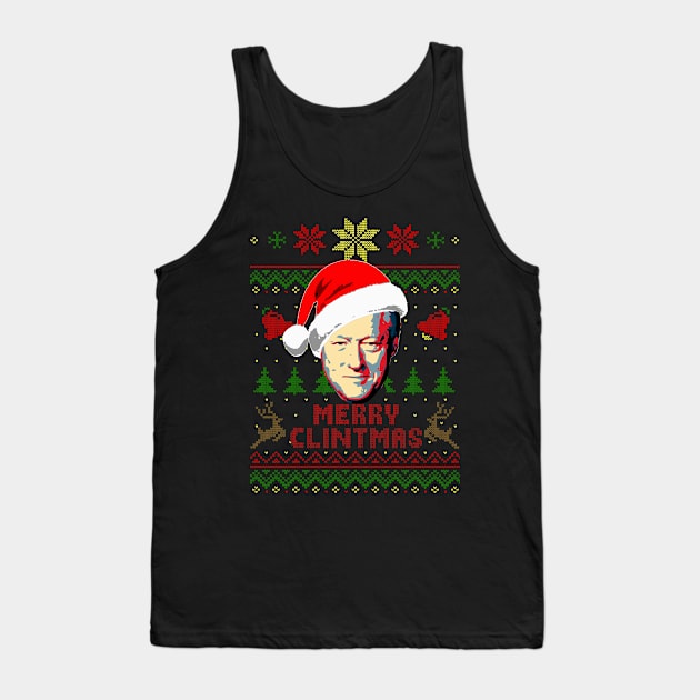 Bill Clinton Merry Clintmas Tank Top by Nerd_art